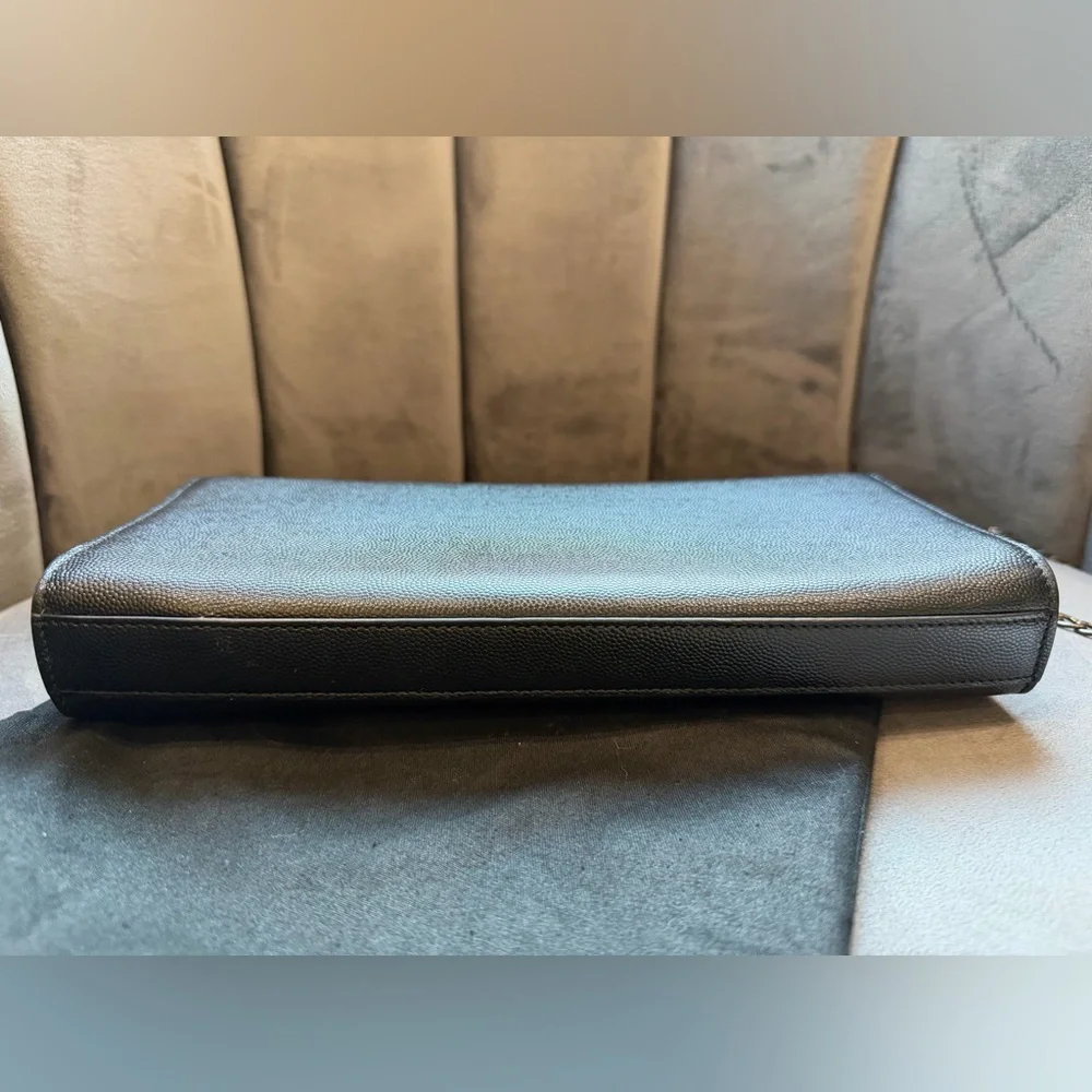 Yves Saint Laurent Black Leather Wallet-on-Chain - Picture 9 of 15